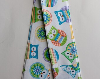 Camera Strap Cover- lens cap pocket and padding included- Owls