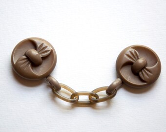 Celluloid Bakelite (?) Cloak Hook Cape Clasp Stole Closure FREE SHIPPING!