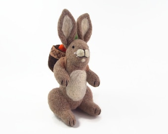 waldorf easter bunny, Bunny Rabbit, Easter Bunny, toy rabbit, waldorf rabbit, Easter Hare, bunny with backpack