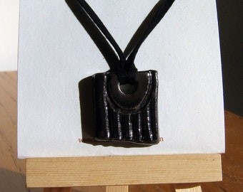 Ceramic Focal Pendant - False Glyph XXVIII - Hand Made