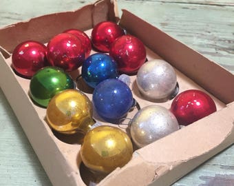 Mixed Lot of 13 Vintage Glass Feather Tree Ornaments