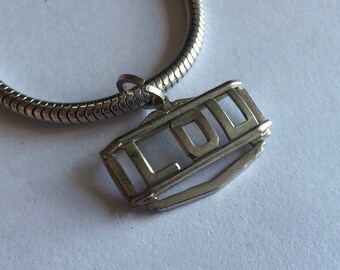 Vintage 1940's Sweetheart Bracelet "LOU" Gifts for her, Gifts under 10