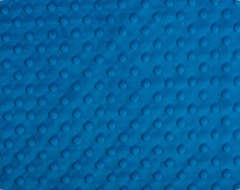 Electric Blue Minky - Electric Blue Dimple Dot by Shannon Fabrics 1 FAT Half 30 by 36 inches