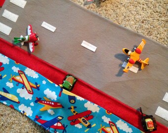 Roll up and take on the go air craft carrier. Hours of playtime and travel.