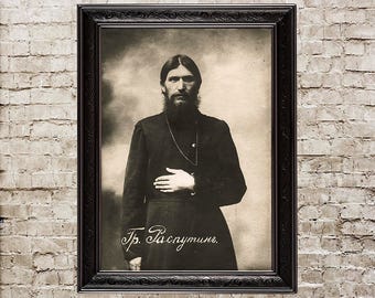 Rasputin, old photo, vintage decoration, mystic, mystic art, Russia, historical, historical print, historical poster, vintage wall art, 439