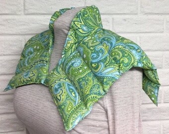 FREE Matching Eye Pillow, Shoulder Heat Wrap Neck Warmer, Rice Heating Pad, Microwave Heating Pad, RelaxingWrap, Hot Cold Pack, Gift Set