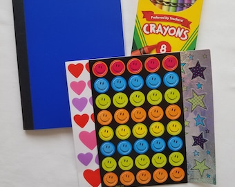Busy Bag Activity: Notebook ~ Crayons ~ Stickers