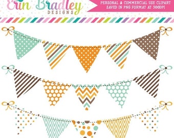 80% OFF SALE Bunting Banner Flag Clipart Commercial Use Clip
