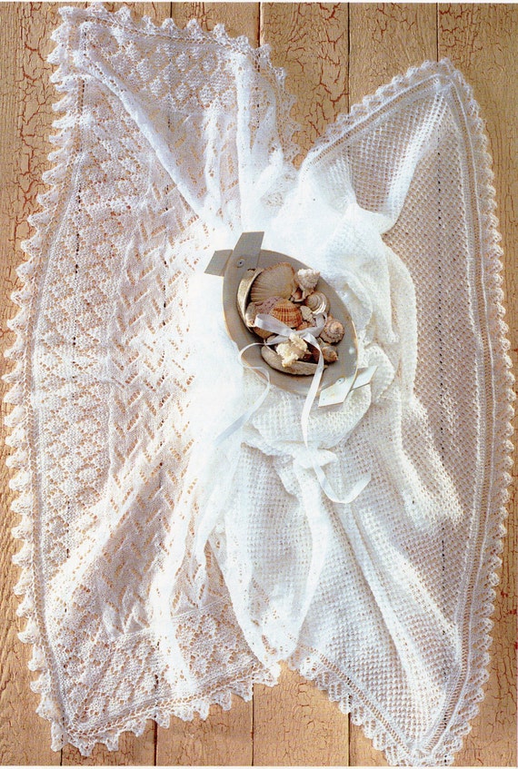 baby 2ply shawls knitting pattern pdf lace Christening shawl