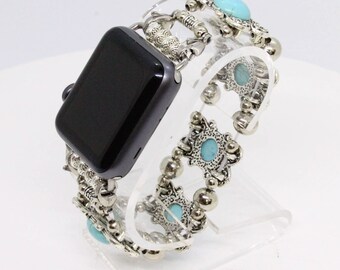 Turquoise and Tibetan Apple Watch band - 38MM - 42MM - Apple Watch Bands - Apple Watch Band Women