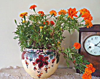 Vintage Crown Ducal Jardiniere Planter Lusterware