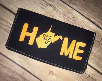 Checkbook Cover/handmade/checkbook/ready to ship/Quilted Checkbook/WV Checkbook/Fabric Checkbook/check book cover/checkbook wallet