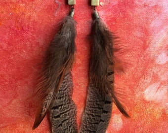 Pheasant Feather Earrings