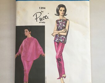Vintage Uncut Vogue Couturier Pucci Sewing Pattern Large Designer Pattern