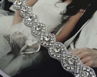 DIY Wedding Dress Accessories Bridal Sash Belt Rhinestone Sash