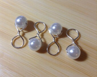 White Snag-less Knitting Stitch Markers