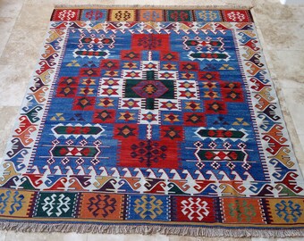 6 by 7 rug, Kilim Rug, Vintage Kilim, Turkish Kilim Rug, Turkish Kilim, Vintage Kilim Rug, Area Rug, Vintage Rug, Boho Rug, Kilim, Floor Rug
