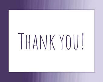 Ombre Brush Strokes Thank You Card