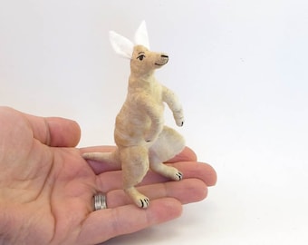 Vintage Inspired Spun Cotton Kangaroo Ornament/Figure (MADE TO ORDER)