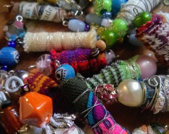 Mystery Lot Bohemian Beads - Listing for (5) Handmade Beads - Mystery Selection - Various Sizes - Reclaimed Materials