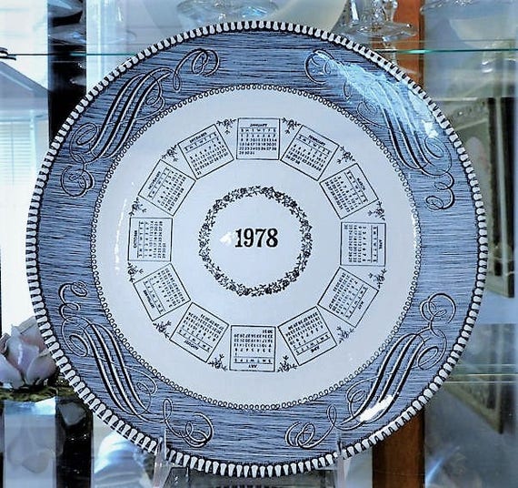 Currier and Ives Calendar Plate / 1978