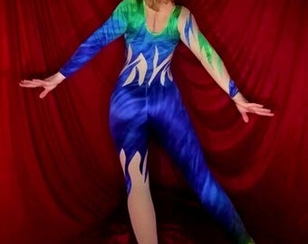Blue & Green Cirque Unitard