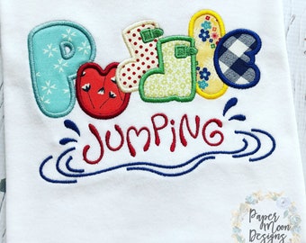Puddle Jumping Girls Shirt - Personalized, Monogrammed, Embroidered