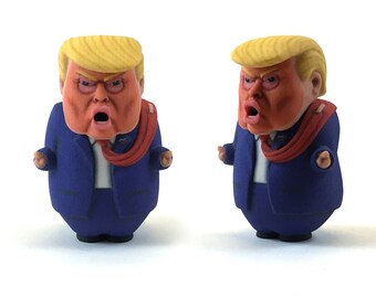 3D Printed Trump Caricature: Not My President - Impeach Traitor Trump - Lock Him Up - Russian Putin Hacking Collusion