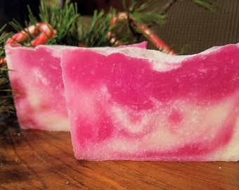 Handmade Peppermint Swirl Soap. Vegan friendly, cruelty-free, cold process soap
