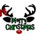 Christmas Iron on Merry Christmas, Stag, for transfer, Instant Download