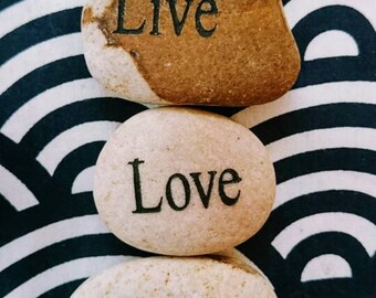Stones with words | Etsy
