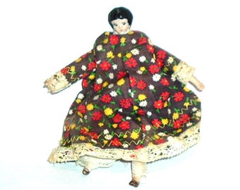 Miniature CERAMIC GIRL DOLL