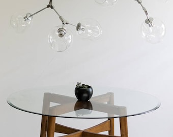 Modern Chandelier, 7 light - Branching Bubble Style