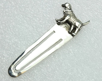 Detailed Dog Sterling Silver Hair Clip