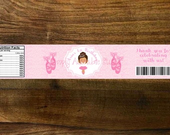 Little Ballerina Water Bottle Label