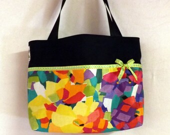 "Billbag" black and colorful tote bag