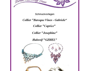 PDF Perlen Stickerei Schmuckvorlagen 4 St. Schmuckschablonen - eBook - Bead Embroidery