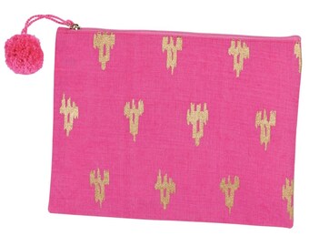 Monogrammed Shimmer Jute Case