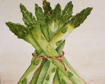Asparagus blank greeting card