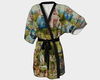 the garden of earthly delights - hieronymus bosch - printed kimono