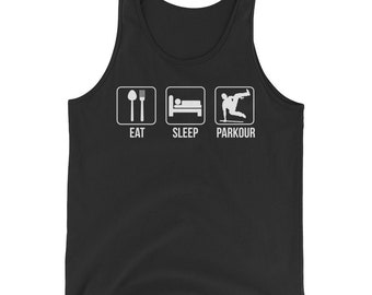Eat Sleep Parkour Freerunning Tank Top Funny Running Lovers Gift