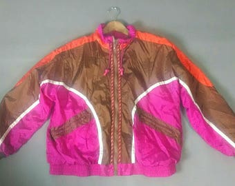 90s Vintage Nylon Windbreaker Track Jacket