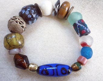 Blue Danube Stretchy World Bracelet