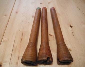 3 antique spools from spinning mill