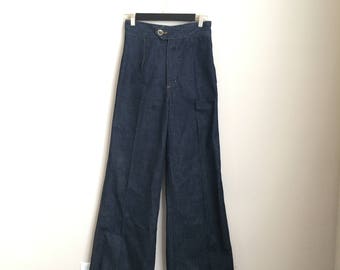 Vintage 1992 High Waist Todd Oldham Wide Leg Flare Jean