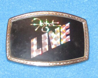 Vintage FOGHAT Mylar sticker Belt Buckle Slow Ride