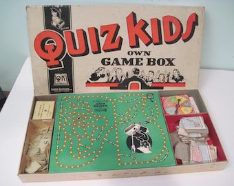QUIZ KIDS radio show 1940s board game Parker Brothers