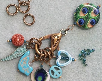 Peace, love, yarn stitch markers knit and crochet