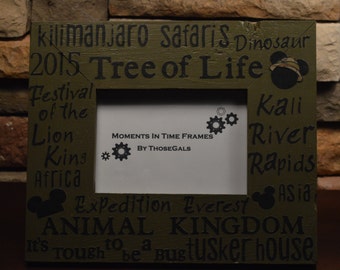 Disney World Animal Kingdom Typography Frame