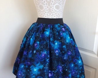 Ladies or girls Stargazers Galaxy full skater style skirt